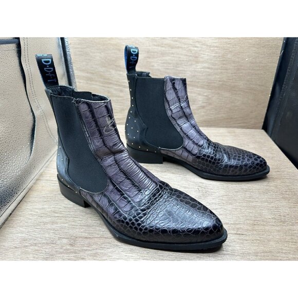 MODVOG MEN’S CROCODILE EMBOSSED CHELSEA BOOT Size 7
